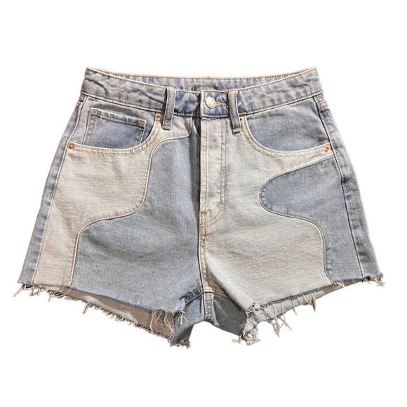 Wild Fable Two-Tone Super High-Rise Cutoff Jean Shorts size 2 - Picture 1 of 14